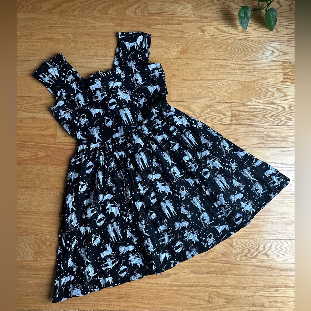 Zodiac Novelty Print Mata Traders Ethical Dress Size Small/Medium